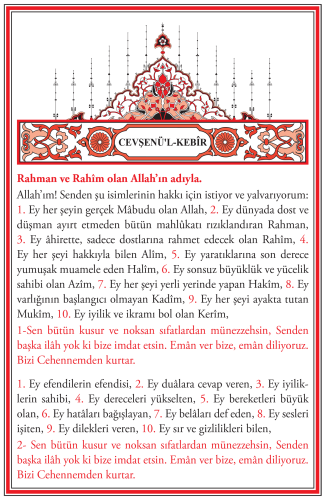 BÜYÜK CEVŞEN- 9031 (Çanta boy, Türkçe açıklamalı ve Fihristli)