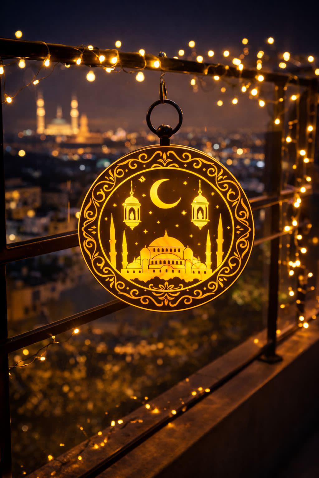 Hoşgeldin Ramazan LED Dekor Lambası (Askılı / Masa Üstü)